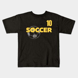 SCNM001 - Soccer - White Ball #10 Kids T-Shirt